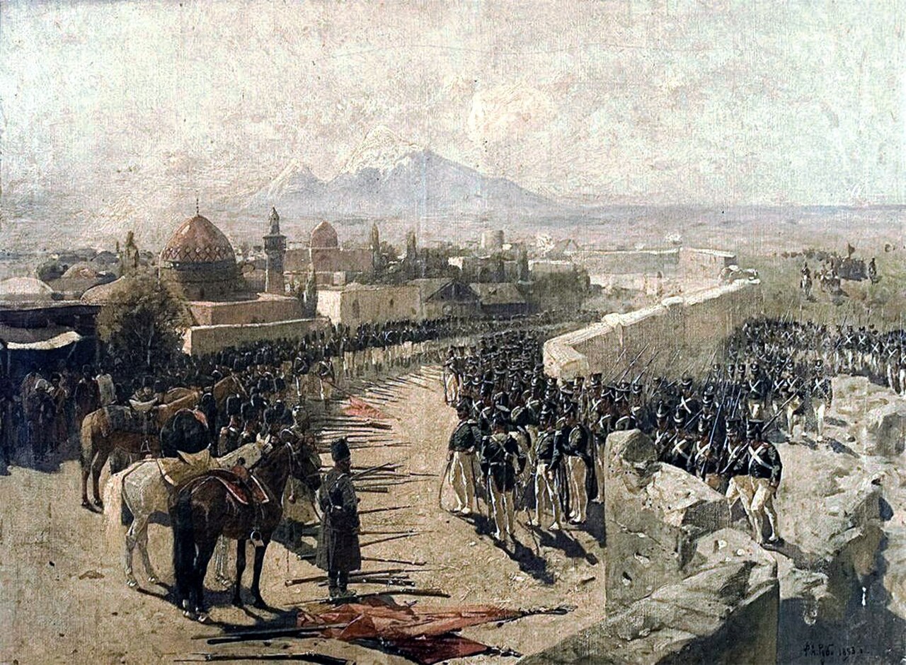 Франц Рубо: взятие Эриванской крепости · картина 1893 года о событиях 1827-го